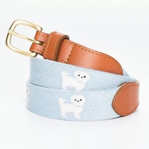 NWOT LOLONG Golf Women's Needlepoint Maltese Belt